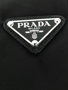 Prada Stropdas met logo - Zwart