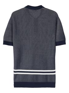 maisonkitsuné Maison Kitsuné Poloshirt met vossenpatroon - Blauw
