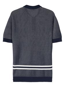 Maison Kitsuné Fox-motif cotton polo shirt - Blauw