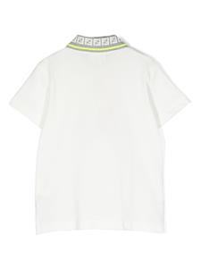 Fendi Kids Poloshirt met contrasterende kraag - Wit