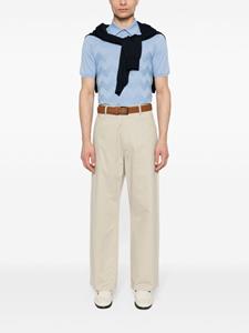 Kiton Geribbeld poloshirt - Blauw