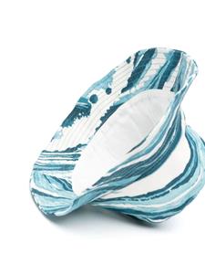 maisonkitsuné Maison Kitsuné Vissershoed met abstracte print - Blauw