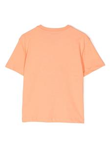 msgmkids MSGM Kids Katoenen T-shirt met logoprint - Oranje