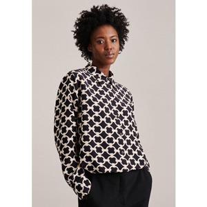 seidensticker Hemdbluse "Schwarze Rose", Langarm Kragen Druck