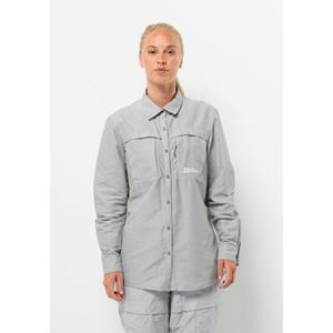 Jack Wolfskin Barrier LS Shirt Women Blouse met bescherming tegen muggen Dames L cool grey Coo