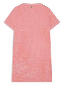 Lacoste T-shirtjurk met logoprint - Roze