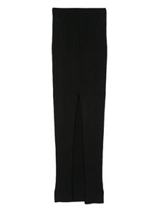 Marni Geribbelde rok met logo-jacquard - Zwart