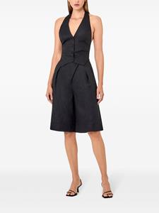 Nicholas Linnen bermuda shorts - Zwart