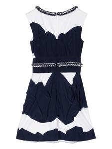 chanelpre-owned CHANEL Pre-Owned 2000s mini-jurk met ruches - Wit