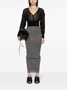 Rick Owens Dirt Pillar maxi pencil skirt - Grijs