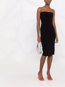 normakamali Norma Kamali strapless fitted dress - Zwart