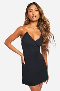 Boohoo Mini Jurk Met Structuur, Black