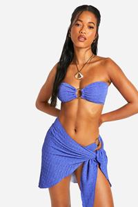 Boohoo Strand Sarong Met Textuur En Strik, Purple