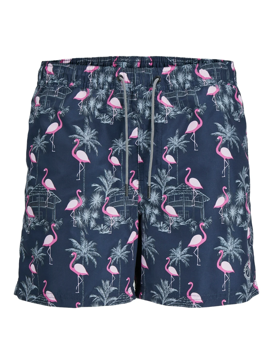 Jack & Jones Zwemshort jongens jpstfiji aop flamingo print donker