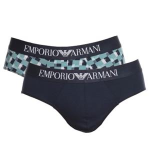 emporioarmani Armani Cotton Stretch Print Briefs 2 stuks 