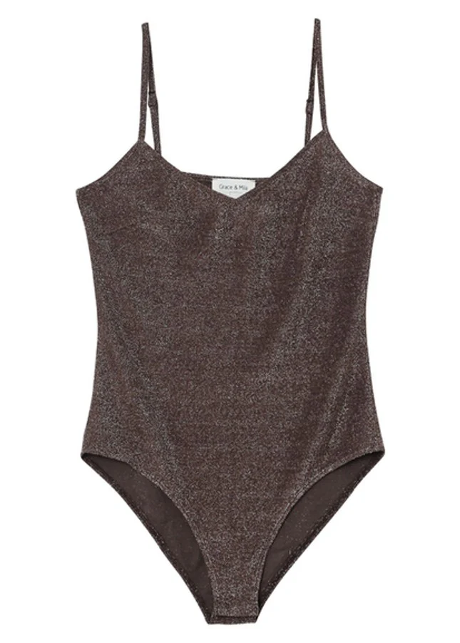 Grace & Mila Glitter body met v