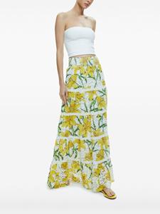 Alice + olivia Aisha broderie-anglaise skirt - Geel