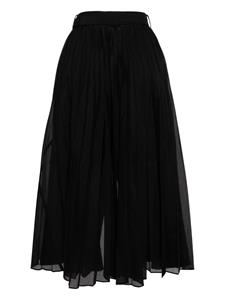 Sacai belted midi skirt - Zwart