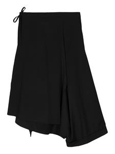 yohjiyamamoto Yohji Yamamoto Wollen midi-rok - Zwart