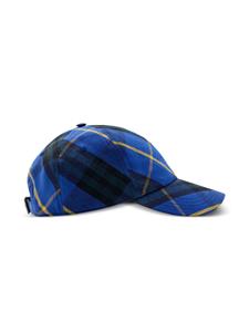 Burberry Geruite honkbalpet - Blauw
