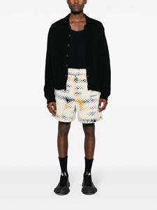 awakeny Awake NY Fleece shorts met print - Beige