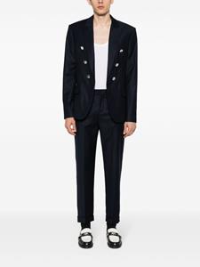 Balmain Pantalon van scheerwol - Blauw