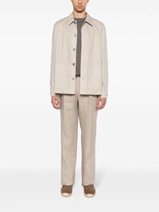 Tagliatore Martin linnen broek met toelopende pijpen - Beige