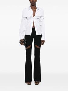 Courrèges Ellipse bootcut trousers - Zwart