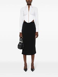 versacejeanscouture Versace Jeans Couture Midi-rok verfraaid met kristallen - Zwart