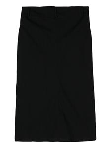 Yohji Yamamoto side-slit denim maxi skirt - Zwart