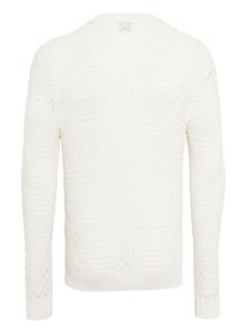 Eleventy open-knit cotton jumper - Wit