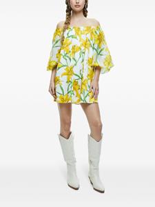 Alice + olivia Artemis off-shoulder minidress - Geel