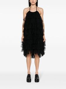 Uma Wang Alys lace midi dress - Zwart