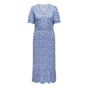 ONLY CARMAKOMA Sommerkleid "CARCHIANTI S/S CALF DRESS WVN NOOS", mit Volant