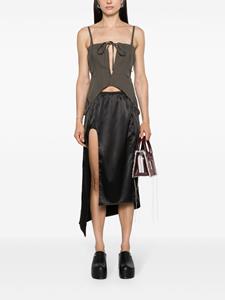 elenavelez Elena Velez Asymmetrische satijnen rok - Zwart