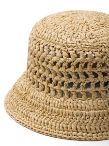 Prada Geweven strohoed - Beige