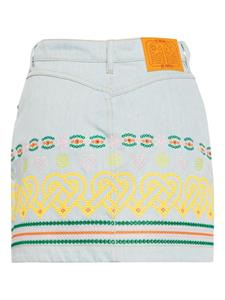 Casablanca Mini-rok met geborduurd logo - Blauw