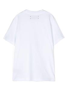 amirikids AMIRI KIDS Katoenen T-shirt met logoprint - Wit