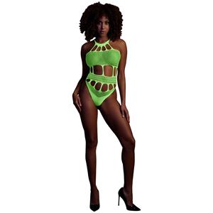 Le Desir Body Met Griekse Halslijn - Neon Groen