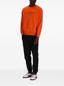 c.p.company C.P. Company Katoenen sweater met badstof logo - Oranje