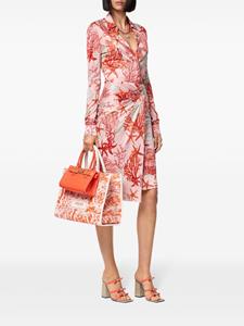 Versace Barocco Sea gesmockte midi-rok - Roze