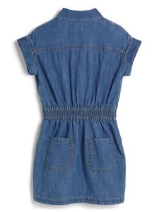 brunellocucinellikids Brunello Cucinelli Kids Gesmockte maxi-jurk - Blauw