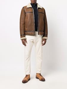 Canali Pullover met trechterhals - Blauw