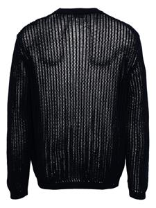 Lardini open-knit cotton jumper - Blauw