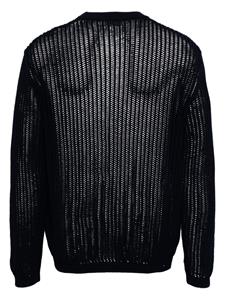 Lardini Opengebreide katoenen trui - Blauw