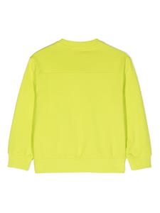 Emporio Armani Kids rubberised-logo cotton sweatshirt - Groen