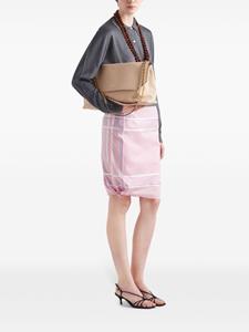 Prada Geruite katoenen mini-rok - Roze