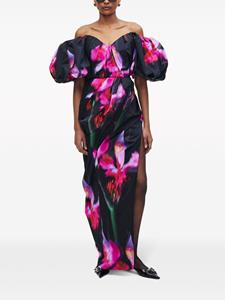 marcjacobs Marc Jacobs Strapless avondjurk met print - Zwart