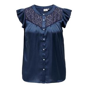 ONLY CARMAKOMA Kurzarmbluse "CARHANNABELL S/L TOP WVN BF"