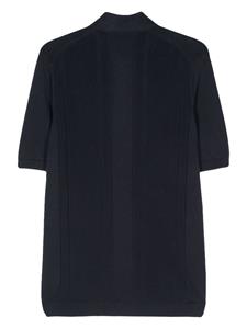 brunellocucinelli Brunello Cucinelli Gebreid poloshirt - Blauw